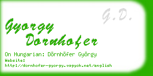 gyorgy dornhofer business card