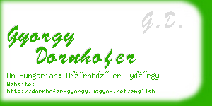 gyorgy dornhofer business card